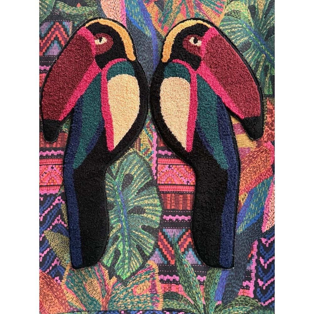 Farm Rio Toucan Themed Sweatshirt and Sweatpants Set Size Small Sweatsuit - Picture 4 of 6